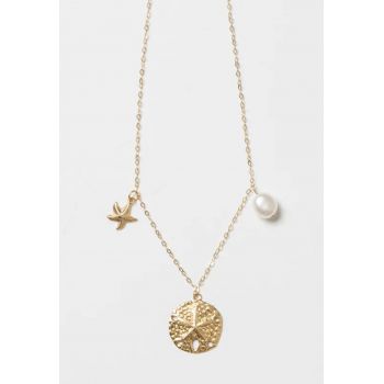 Colier din aur filat de 14K si decorat cu perle de cultura