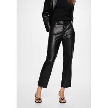 Pantaloni crop de piele ecologica Lille