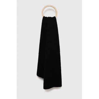 Moschino fular femei, culoarea negru, modelator