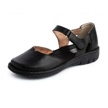 Pantofi confortabili din piele naturala Ana Negru