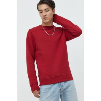 Superdry bluza barbati, culoarea rosu, neted ieftin