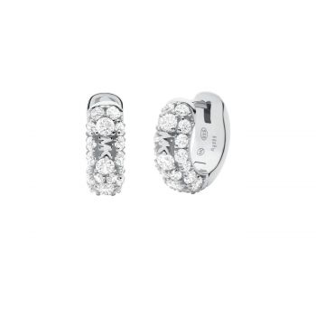 Silver Pavé Logo Earrings MKC1497AN040