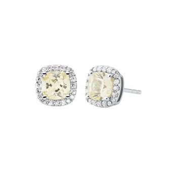 Silver Pave Stud Earrings MKC1405BJ040