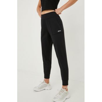 Dkny colanti femei, culoarea negru, neted