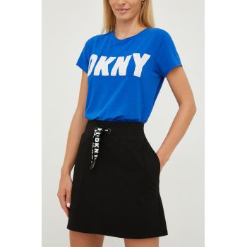 Dkny fusta culoarea negru, mini, drept