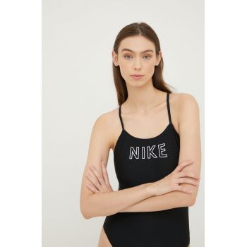 Nike costum de baie dintr-o bucată Cutout culoarea negru, cupa moale