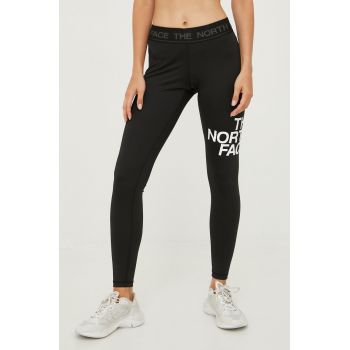 The North Face leggins sport Flex femei, culoarea negru, neted