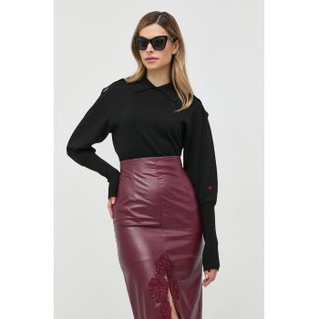 Victoria Beckham pulover femei, culoarea negru, light