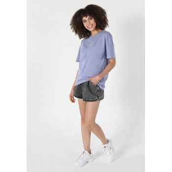 Tricou cu decolteu la baza gatului si maneci cazute