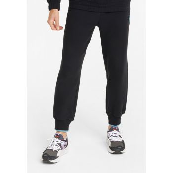 Pantaloni sport regular fit cu detalii logo