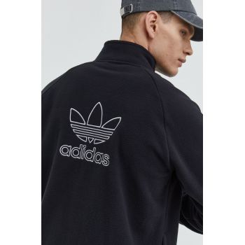 adidas Originals bluză bărbați, culoarea negru, cu imprimeu HK7295-BLACK