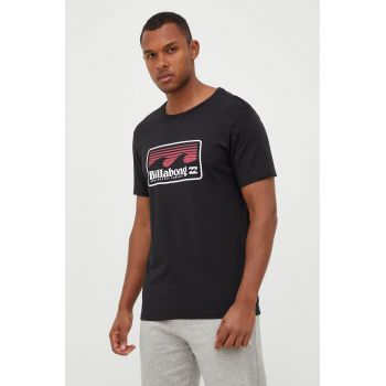 Billabong tricou din bumbac culoarea negru, cu imprimeu