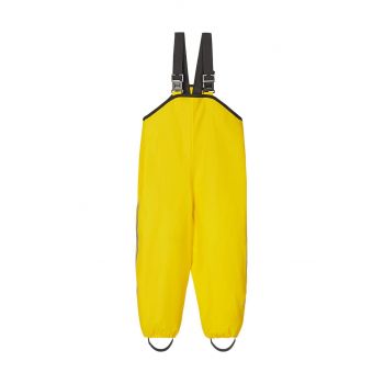 Reima pantaloni de ploaie pentru copii culoarea galben ieftini