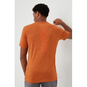 Salewa tricou sport Pure Dolomites culoarea portocaliu, cu imprimeu