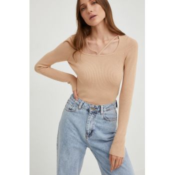 Answear Lab pulover femei, culoarea bej
