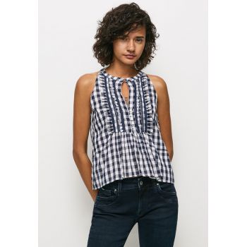 Bluza in carouri - fara maneci Gabriela