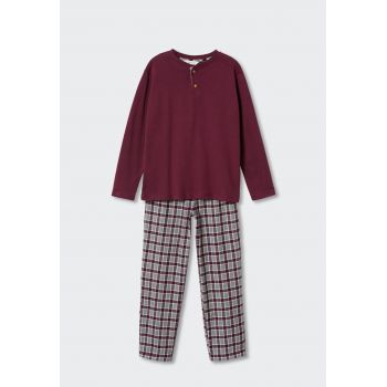 Pijama de bumbac cu pantaloni lungi Alarm