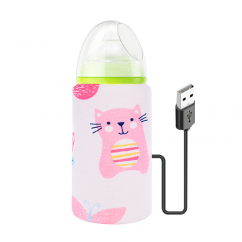 Incalzitor portabil pentru biberoane Bebumi B Imprimeu Pisica-roz ieftin