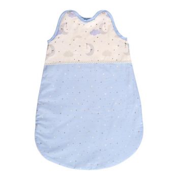 Sac de dormit de iarna 0-6 luni cu umplutura Moon Stars Blue