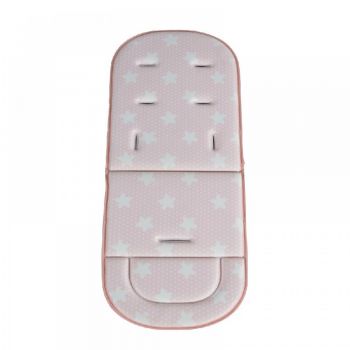 Saltea universala pentru carucior Cangaroo Kona Pink,Orificii pentru centurile de siguranta,Tesatura speciala respirabila,Dimensiune 80 x 32 cm