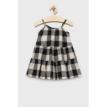 GAP rochie din bumbac pentru copii culoarea negru, mini, evazati ieftina
