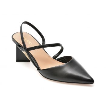 Pantofi ALDO negri, SUZETTE001, din piele naturala si piele ecologica
