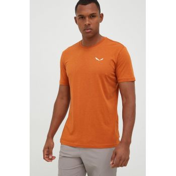 Salewa tricou sport Hemp Logo culoarea portocaliu, neted
