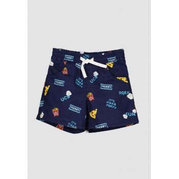 Pantaloni scurti de bumbac cu imprimeu