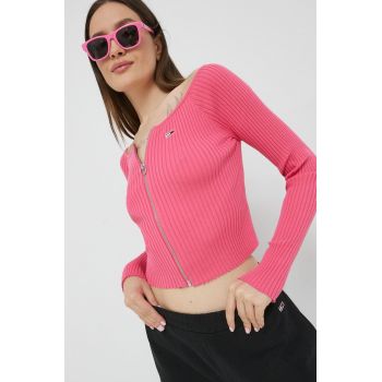 Tommy Jeans pulover femei, culoarea roz, light de firma original