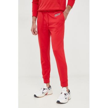 GAP pantaloni de trening barbati, culoarea rosu, neted de firma originali