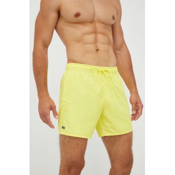 Lacoste pantaloni scurti de baie culoarea galben