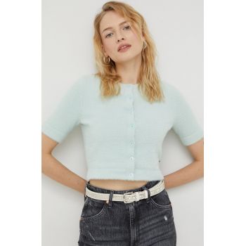 Levi's cardigan femei, culoarea turcoaz, light