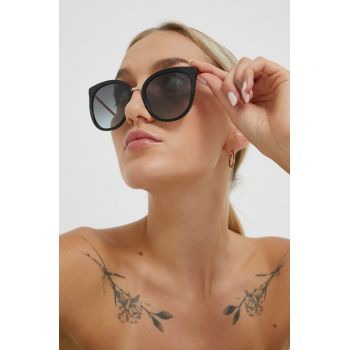 Moschino ochelari de soare femei, culoarea negru