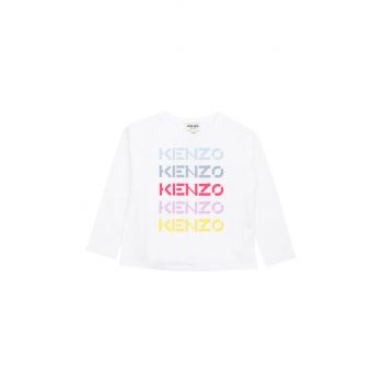 Kenzo Kids longsleeve din bumbac pentru copii culoarea alb