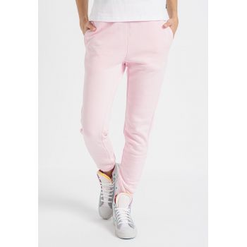 Pantaloni sport cu imprimeu logo supradimensionat