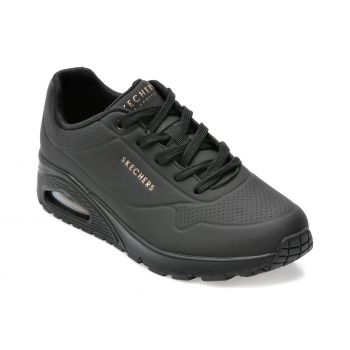 Pantofi sport SKECHERS negri, UNO, din piele ecologica