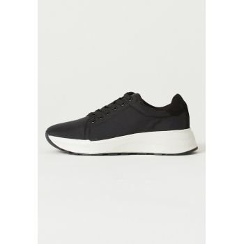 Pantofi sport wedge din material textil