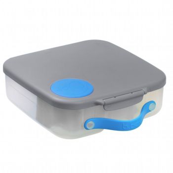 Caserola compartimentata Lunchbox b.box gri cu albastru de firma originala
