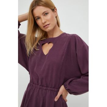 Desigual rochie culoarea violet, mini, evazati de firma originala