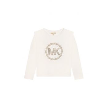 Michael Kors longsleeve din bumbac pentru copii culoarea alb