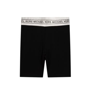 Michael Kors pantaloni scurti copii culoarea negru, cu imprimeu de firma originali