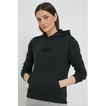 Fila bluza femei, culoarea negru, cu imprimeu ieftin