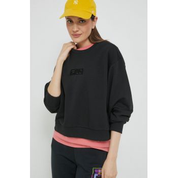 Fila bluza femei, culoarea negru, neted