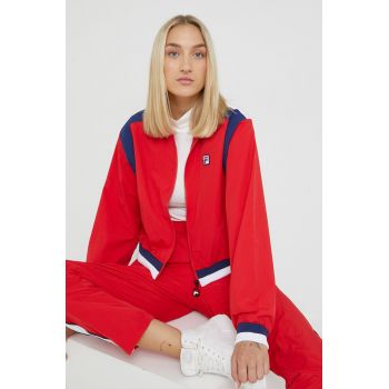 Fila geaca femei, culoarea rosu, de tranzitie, oversize ieftina