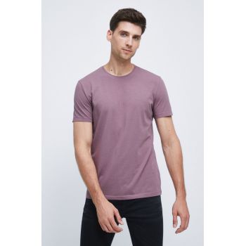 Medicine tricou barbati, culoarea violet, neted