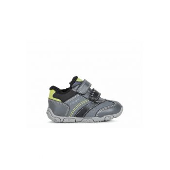 Pantofi sport de piele ecologica cu velcro