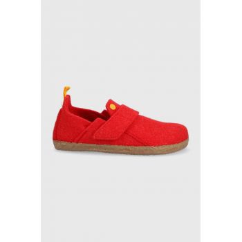 Birkenstock papuci copii culoarea rosu ieftini