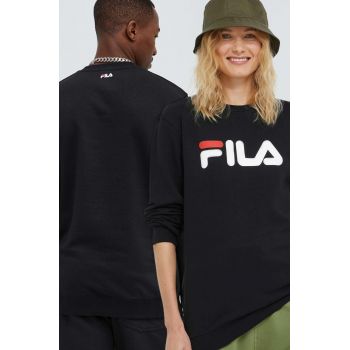 Fila bluza culoarea negru, cu imprimeu ieftin