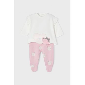 Mayoral Newborn compleu bebe culoarea roz