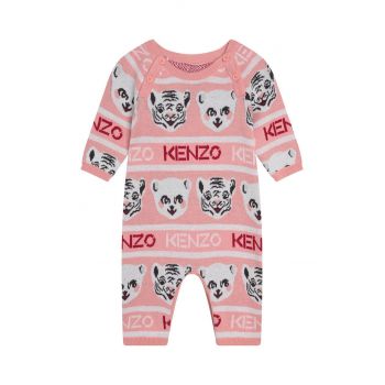 Kenzo Kids Salopeta din bumbac pentru bebelusi + czapeczka